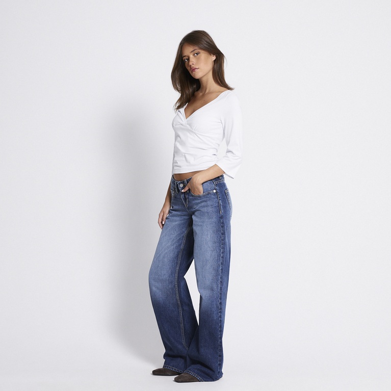V-neck 3/4 sleeve top "Minelle"